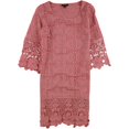 thumbnail image 1 of Alfani Womens Crochet-Trim A-line Dress, rosa, pequeño, 1 of 1