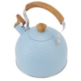 thumbnail image 2 of Hervidor de té con silbido, 2,5 L, azul cielo, sonido de silbato, mango ergonómico de acero inoxidable, hervidor de estufa para cocina, cafetería y Bar, 2 of 10