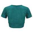 thumbnail image 4 of TODOZO Crop Tops for Women Trendy Summer Crew Neck Slim Fitted Summer Tops for Women 2025 Umbilical Top with and Pleated Round Neck T Shirt for Women Green Xs, 4 of 9