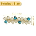 thumbnail image 6 of Unique Bargains Flower Hair Clips for Women Small Floral Hairpins French Faux Crystal Flower Hairpin Sky Blue, 6 of 7
