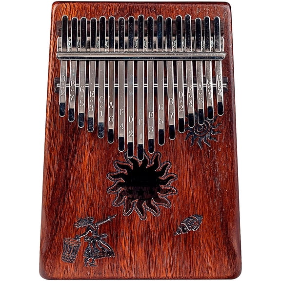 Mahalo Tropical Kalimba with Bag Walnut