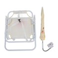 thumbnail image 1 of Chaise de plage pliable et portable pour enfants avec parasol, motif animal de dessin animé, idéale pour les activités de plein air. Motif lapin., 1 of 4