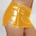 thumbnail image 2 of QHFBli Metallic Bodycon Mini Skirt - High Shine Silver Party Wear, Liquid Sexy Tight Pencil Skirt for Women, 2 of 4