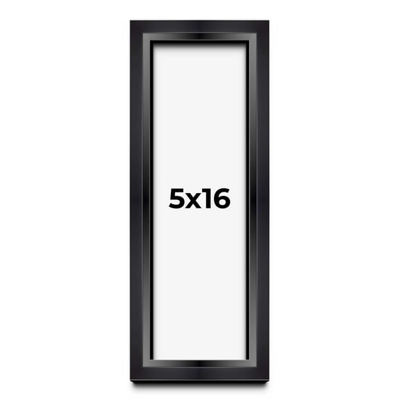5x16 In Shadow Box Frame Black | 1.25 inches Deep Real Wood Contemporary Shadowbox Display Frame |