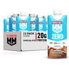 Muscle Milk Zero Protein Shake, Chocolate, 11 Fl Oz Carton, 12 Pack, 20g Protein, Zero Sugar, 100 Calories, Calcium, Vitamins A, C & D, 4g Fiber, Energizing Snack, Workout Recovery, Packaging May Vary