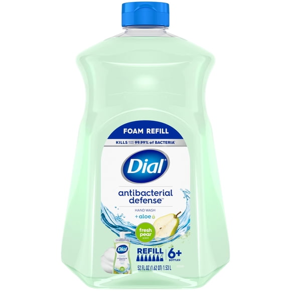 Dial Complete Antibacterial Foaming Hand Wash, Fresh Pear, 52 fl oz Refill