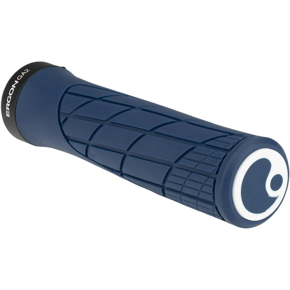 Ergon - GA2 Ergonomic Lock-on Bicycle Handlebar Grips | Standard Compatibility | for Mountain Bikes | Nightride Blue