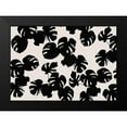 thumbnail image 2 of 1x Studio II 18x14 Black Modern Framed Museum Art Print Titled - Monstera Leaves Black, 2 of 5