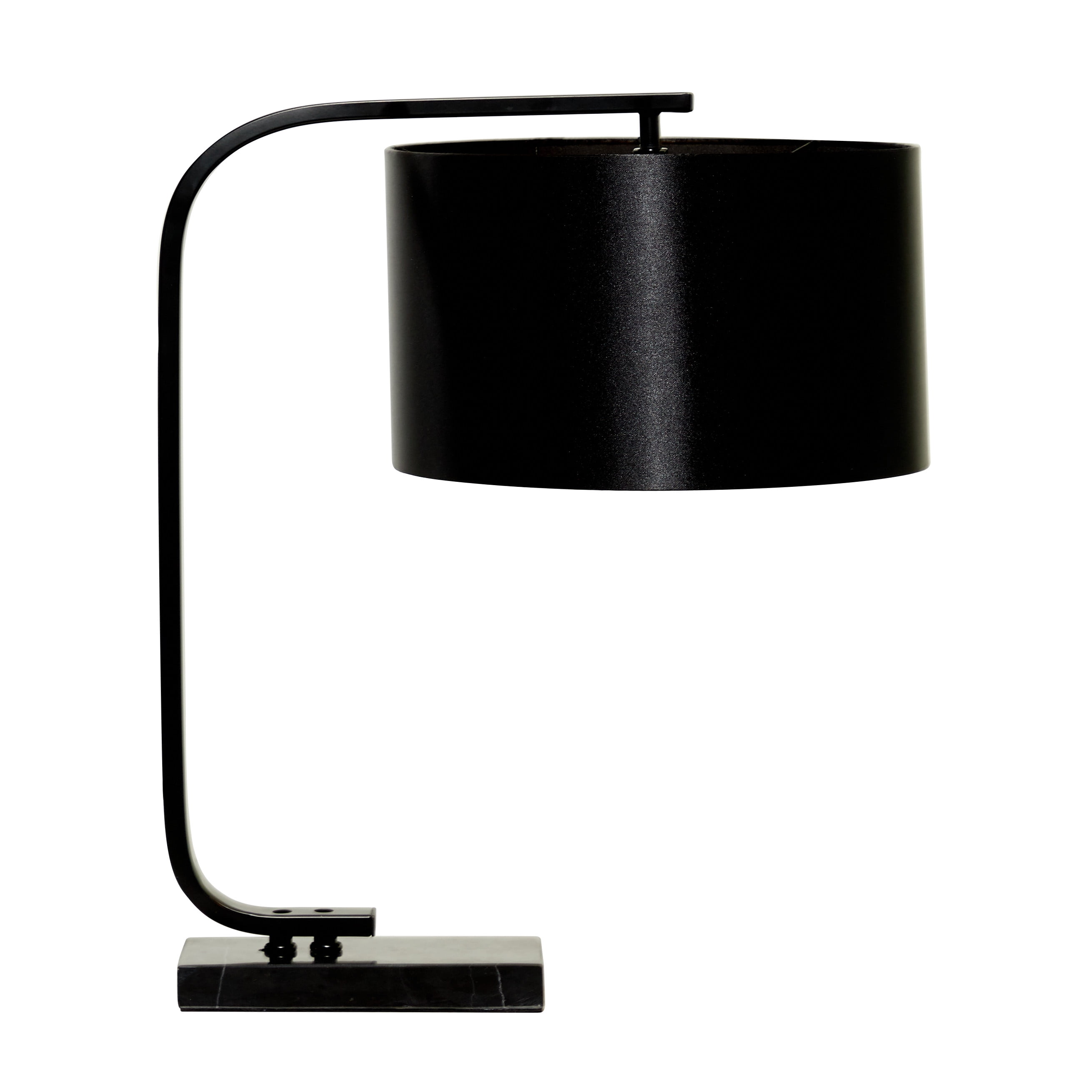 DecMode Black Minimalist Metal Table Lamp with Shade, 22.2"H
