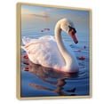 thumbnail image 2 of Designart "Serene Swan Photograph" Animals Swans Floater Framed Canvas Prints, 2 of 5