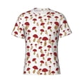 thumbnail image 3 of Naloa Red Mushroom Men's T-Shirt Sport T-shirt Men's Basic Tee Casual Men's Shirt, Round Neck, Short Sleeves - 3X-Large, 3 of 5
