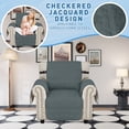 thumbnail image 6 of Lavish Cover Luxe Waterproof & Non-Slip Sofa Cover, Washable Funiture Protectors for Kids, Pets(1-Seater, Dark Gray), 6 of 7