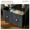 thumbnail image 5 of Oneinmil 6 Shelf Bookcase with 2 Drawers, 71" Rustic Black Bookshef for Living Room and Home Office, 5 of 8