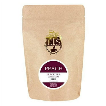 English Tea Store Flavored Black Tea, Peach, 4 Ounce
