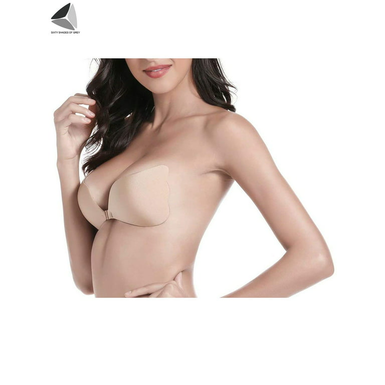 LvSenLin Sexy Self Adhesive Invisible Bra Buckle No Shoulder Strap Silicone  Chest Stickers Women Gathering Push Up Bra for Night Dress : :  Fashion