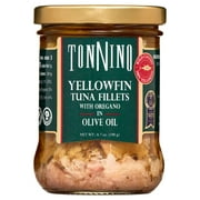 Tonnino Premium Yellowfin Tuna Fillet with Oregano in Olive Oil, 6.7 oz, Jar, Wild Caught