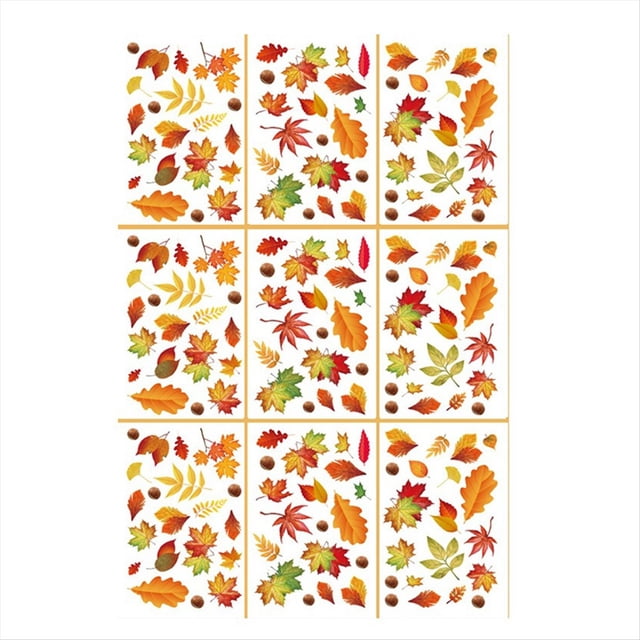 Fall Window Clings, 9 Sheet Autumn Window Clings for Glass Autumn Window Stickers Fall Window Stickers Thanksgiving,9 Sheet x Autumn Window Clings