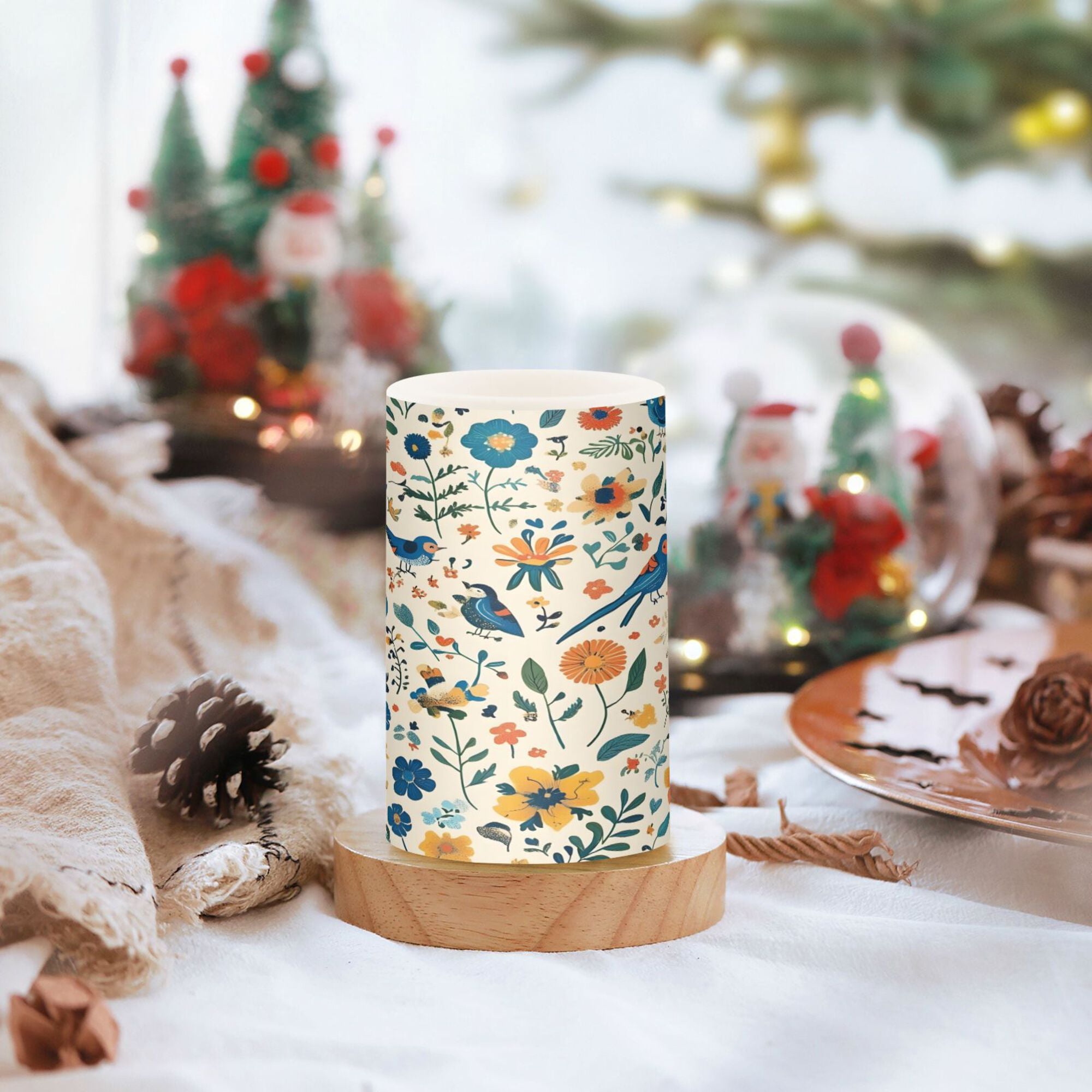 Yayeee Flameless Candles with Remote Flickering Battery Operated Multi Color Changing, Cute Animals