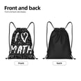 thumbnail image 5 of Kdxio I love Math Print Drawstring Backpack Bag,Waterproof Draw String Back Sack, Gym Drawstring Bags Swim Bag For Unisex, 5 of 9