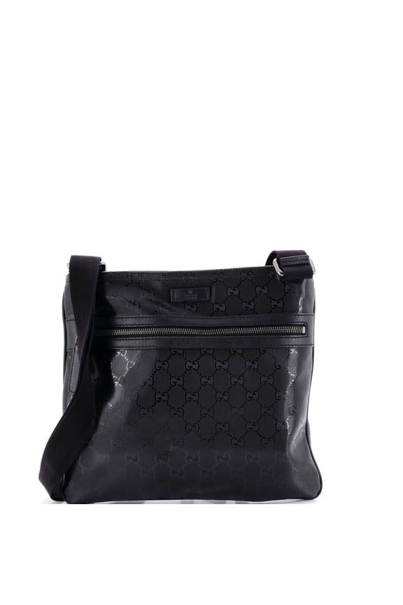 Pre-Owned Front Zip Flat Messenger Bag GG Imprime Medium By Rebag