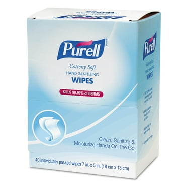 Purell Cottony Soft Individually Wrapped Hand Sanitizing Wipes 5" x 7" 480 Sheets/CT 902512