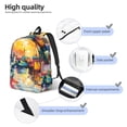 thumbnail image 4 of KLL Colorful Fishing Boats Print Travel Laptop Backpack - College Backpack Business Work Bag Nurse Bag Casual Daypack for Weekender Business Hiking -Medium, 4 of 6