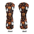 thumbnail image 5 of Uorisanigo Golf Headcovers 3PCS Halloween Ghost Pumpkin Golf Club Head Covers Set Premium Leather Waterproof Driver Fairway(FW) Wood Hybrid(UT) for Extra Club Protection, 5 of 7