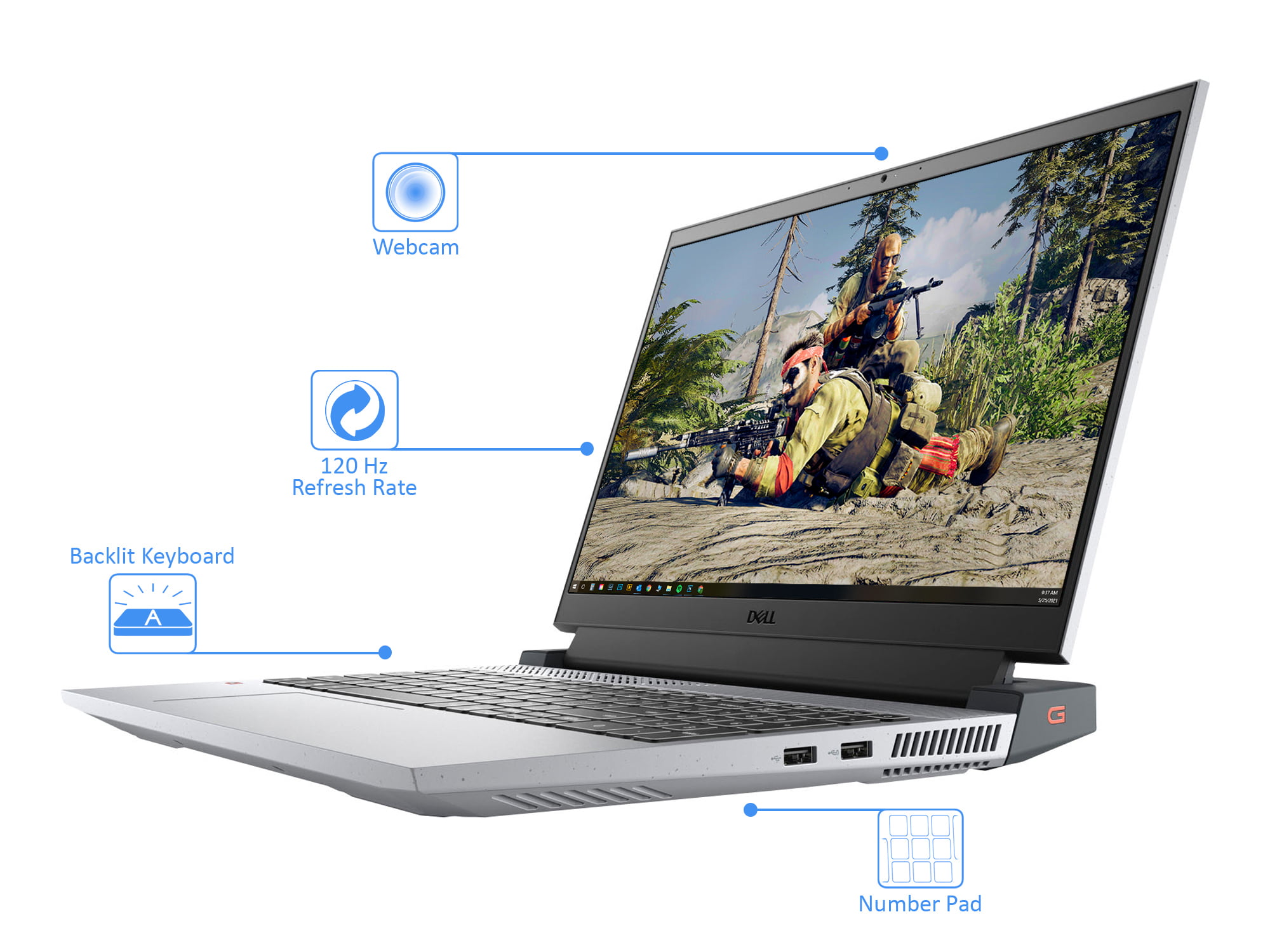  Dell G15 5515 Gaming Laptop (2021), 15.6 FHD, Core Ryzen 7 -  256GB SSD - 8GB RAM - 3050 Ti