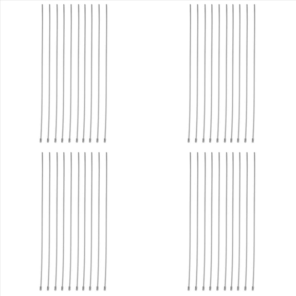 40Pcs 17.7 inch Stainless Steel Locking Cable Ties for Exhaust Pipe Header Wrap Tape Silver,40 X Cable Ties(the heat wrap is not included),Silver