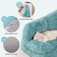 thumbnail image 5 of Dog Couch, Small Dog Bed with Removable Washable Cover, Cute Cat Couch for Pets, Cat Beds for Indoor Cats with Anti-Slip Bottom (Lake Blue), 5 of 15
