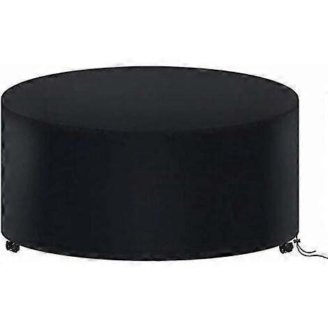 Round Garden Table Cover 128 X 71CM, Waterproof Garden Furniture Cover, 420D