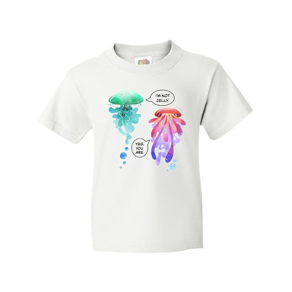 Inktastic Funny I'm Not Jelly Jellyfish in Blue and Pink Youth T-Shirt