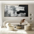 thumbnail image 3 of Large original black and white abstract canvas painting, large white 3D textured painting, white minimalist art, white abstract painting,(102*203cm)40*80 Inches,Unstretched,Frameless, 3 of 4
