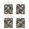 thumbnail image 2 of Lsque Squirrel Garden Delight Printed Tissue Box Cover Holder, Facial Paper Organizer Dispenser,Square with Bottom Belt, PVC Leather Decorative Organizer, 2 of 8