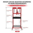 thumbnail image 2 of 6 Ton/12 Ton/ 20 Ton  Hydraulic Press with Press Plates, H-Frame Garage Floor Press, Benchtop Hydraulic Shop Press for Car Repair and Garage, Adjustable Working Table Height,Red, 2 of 7