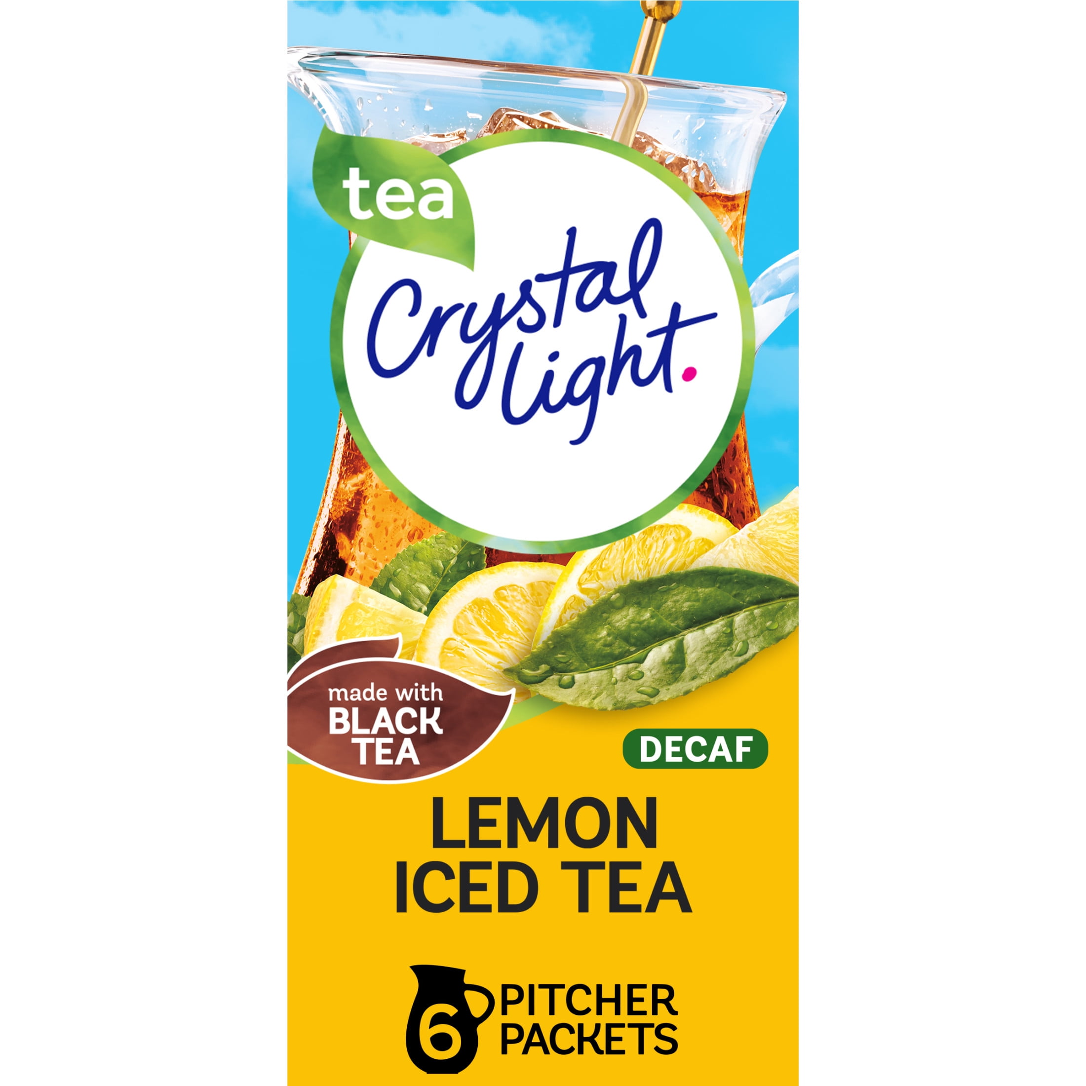 Crystal Light Naturally Flavored Decaf Lemon Iced Tea, Sweet Sugar