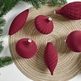 thumbnail image 1 of 27 Piezas de adornos de Navidad de flocado, rojo, 1 of 2