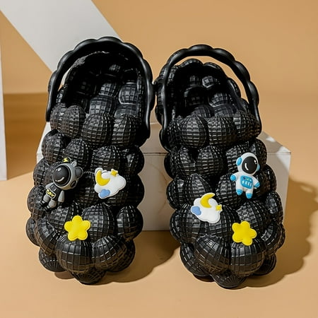 

Girls Boys Massage Bubble Clog With Charms Funny Non-slip Spa Slippers Golf Ball Slides For Kids Children Pressure Relief Clogs Reflexology House Shoes For Shower Bedroom Spring And Summer