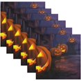 thumbnail image 5 of GZHJMY Halloween Pumpkin Cloth Napkins Set of 6,Reusable Washable Polyester Dinner Table Napkins for Kitchen,Dining,Restaurant,Party Decoration, 5 of 7