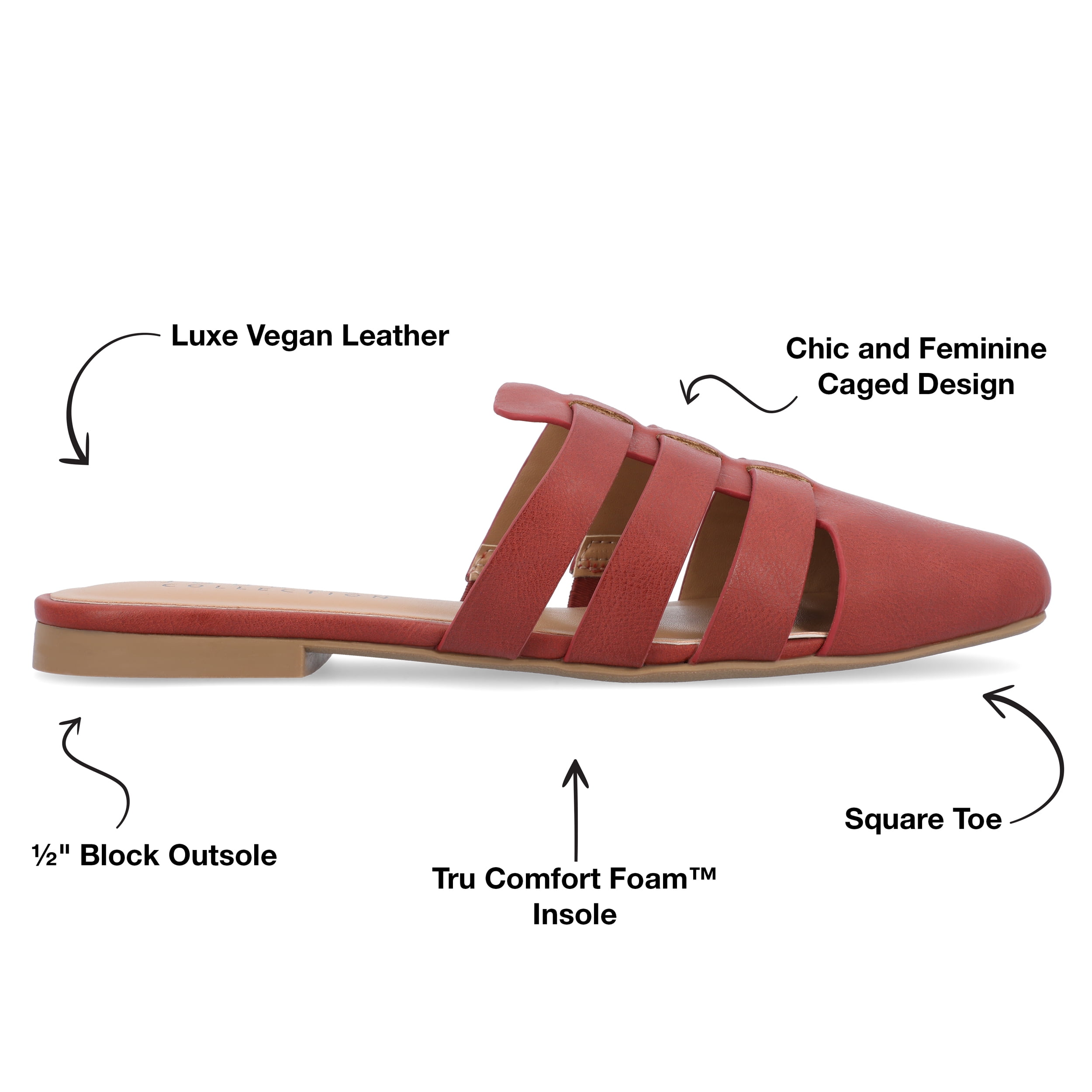 Journee Collection Womens Jazybell Tru Comfort Foam Slip On Mules Flats