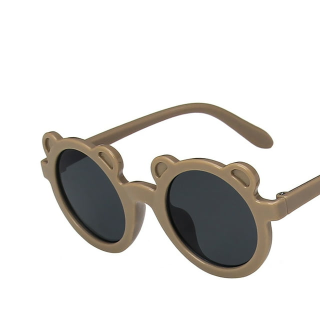 SUNSIOM Lunettes de Soleil pour Enfants, Monture Ronde pour Garçons et Filles