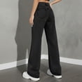 thumbnail image 4 of CHEEREAM Baggy Stretchy Jeans for Womens High Waisted Trendy Wide Leg Denim Pants Boyfriend Trouser with Patch Pockets, 4 of 7
