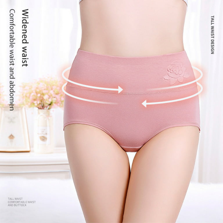 Women's Cotton Underwear High Waist Stretch Briefs Postpartum