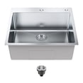 thumbnail image 1 of Fregadero de cocina VEVOR 304 de acero inoxidable con soporte superior de 63 x 55 cm, 1 of 9