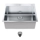 thumbnail image 1 of Fregadero de cocina VEVOR 304 de acero inoxidable con soporte superior de 63 x 55 cm, 1 of 9