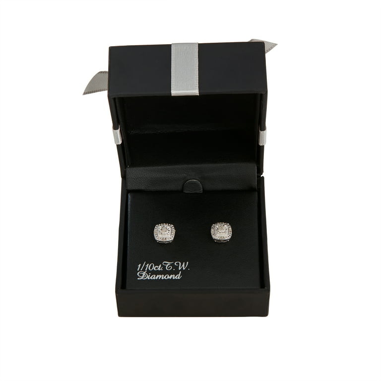 Arista 1/10 ct Accent Diamond Cluster Halo Cushion Women's