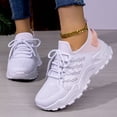 thumbnail image 3 of Rokment Women's White Running Shoes Comfortable Athletic Outdoor Sports Memory Foam Cross Training Workout Fitness Walking Tennis Golf Slip on Fashion Sneakers Pink Size 8.5, 3 of 7