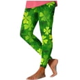 thumbnail image 2 of LEKWK Womens Yoga Leggings Clover Print St Patrick'S Day Yoga Pants High Waist Holiday Festival Soft Leggings Stretchy Party Casual Outfits, 2 of 6