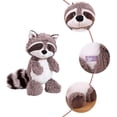 thumbnail image 2 of Juguete de peluche de mapache, juguete de peluche de mapache encantador mapache suave animales de peluche muñeca almohada juguetes para niños bebé Adepaton  Peluches, 2 of 8