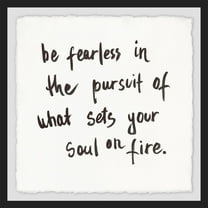 Marmont Hill Be Fearless Framed Wall Art, 12" x 12"